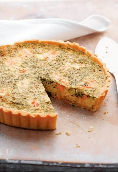Image recette Quiche au saumon et aux légumes