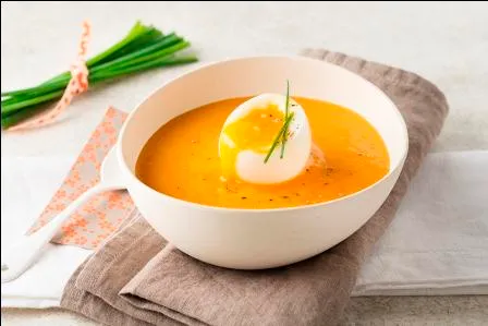 Image recette Œuf mollet, velouté de carottes