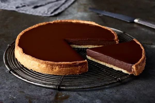 Image recette Tarte au chocolat intense, pointe de combava