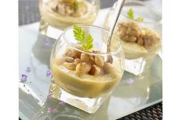 Image recette Crème de Haricots Blancs au foie gras et esprit de café